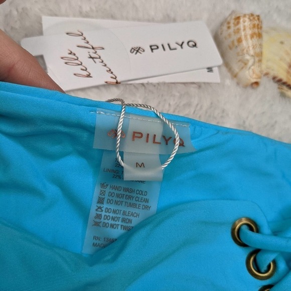 PilyQ Marine Lace Up Full Bikini Bottom - Picture 4 of 8